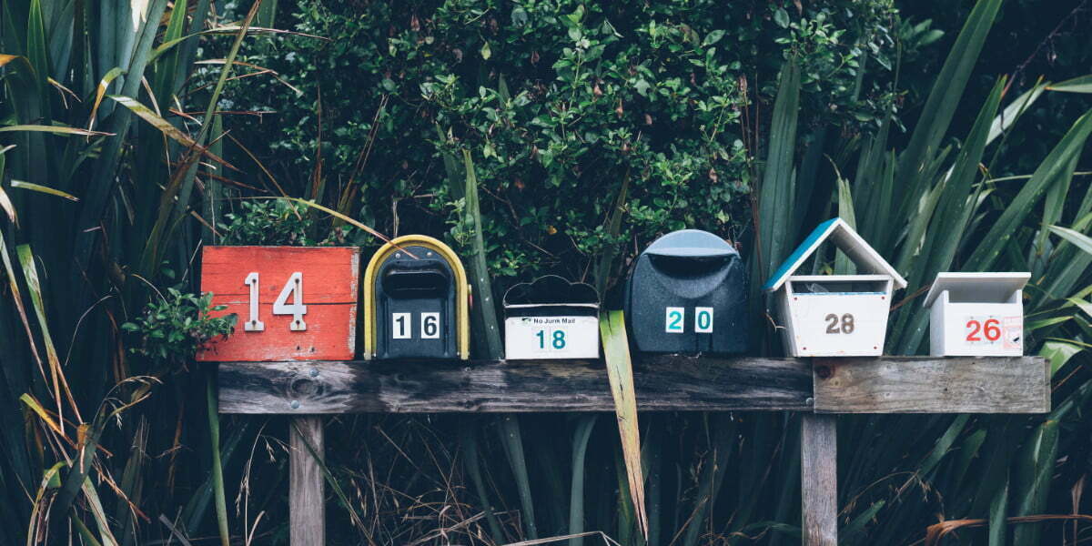 Phot of mailboxes