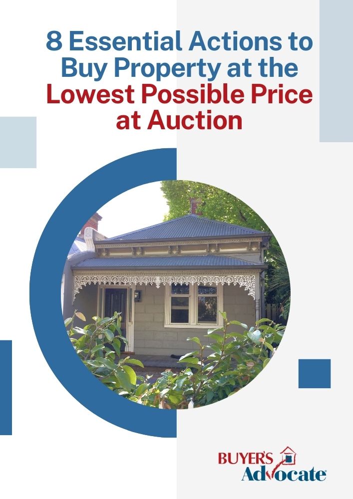 Front cover for '8 Essential Actions To Buy Property at the Lowest Possible Price At Auction'.