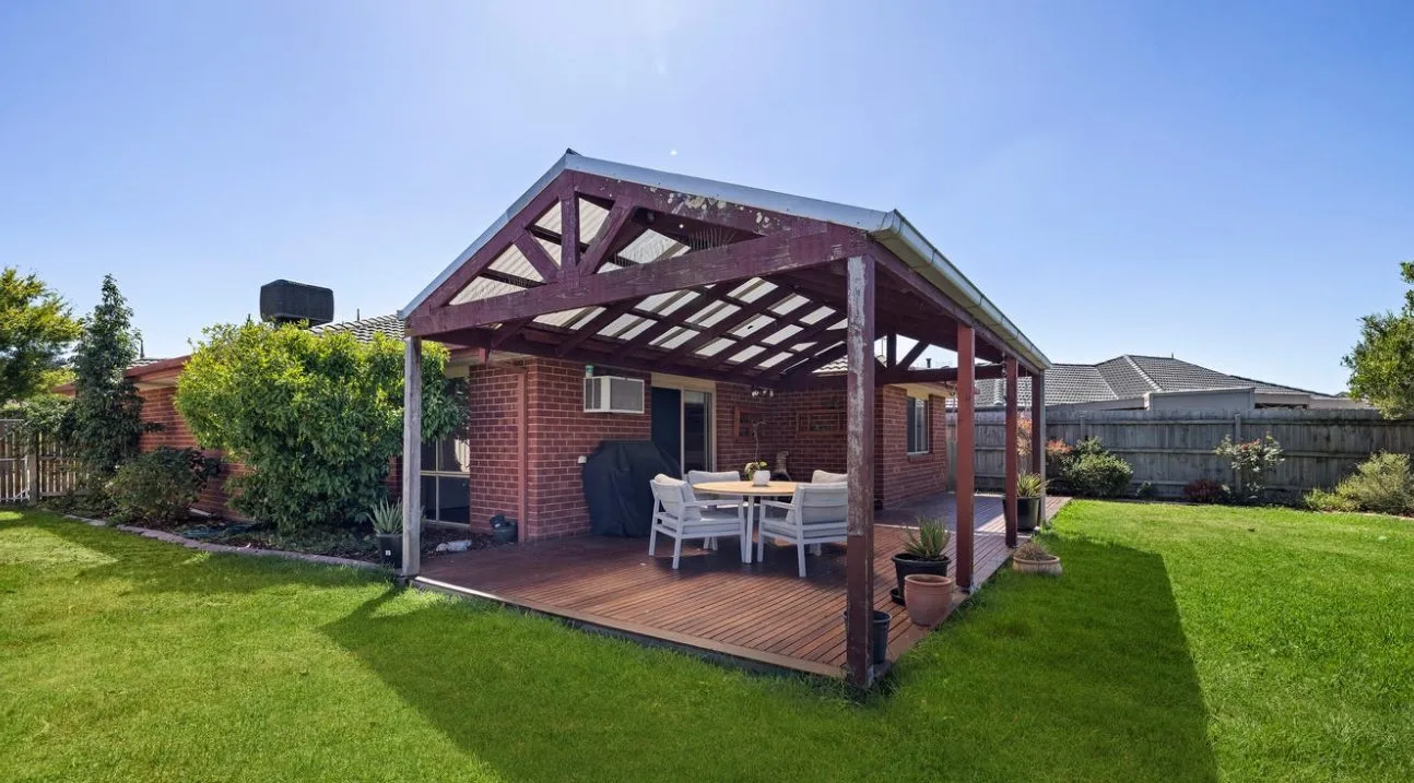 Rear pergola and yard